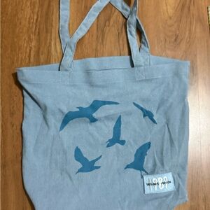 New Taylor Swift Blue corduroy 1989 Tote Bag with seagull Design
